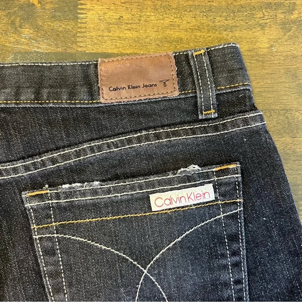 Calvin Klein womens bootcut stretch plus size dark denim jeans - Picture 6 of 13